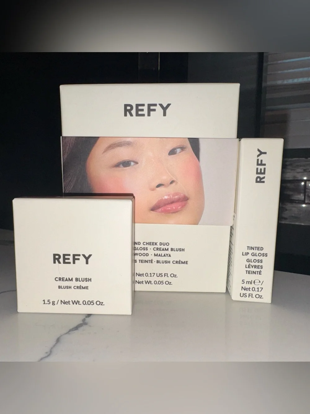 REFY Limited Edition Lip & Cheek Duo | Malaya Blush & Rosewood Lip Gloss | NIB
